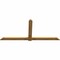 Ekena Millwork Eugene Rough Sawn Timber Gable Bracket, Western Red Cedar, 108"W x 49"H x 2"D x 6"F, 11/12 Pitch GBW108X49X0206EUG00RWR - alternate 2